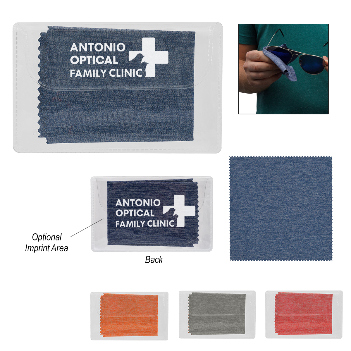 Heathered Cleaning Cloth In Case 